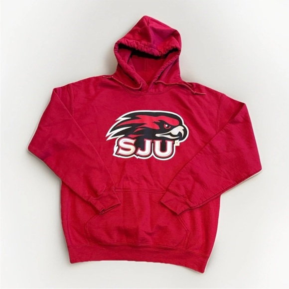 Saint Joseph's Hawks Hoodie Red Men’s M - Picture 1 of 4